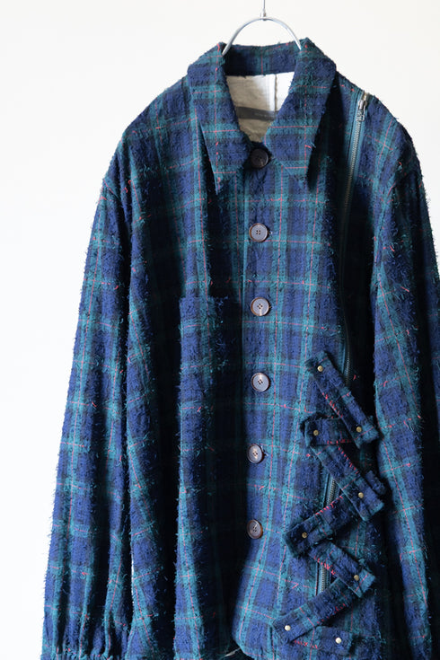 【YUTA MATSUOKA】"Fork Needle Punch Coach Jacket"